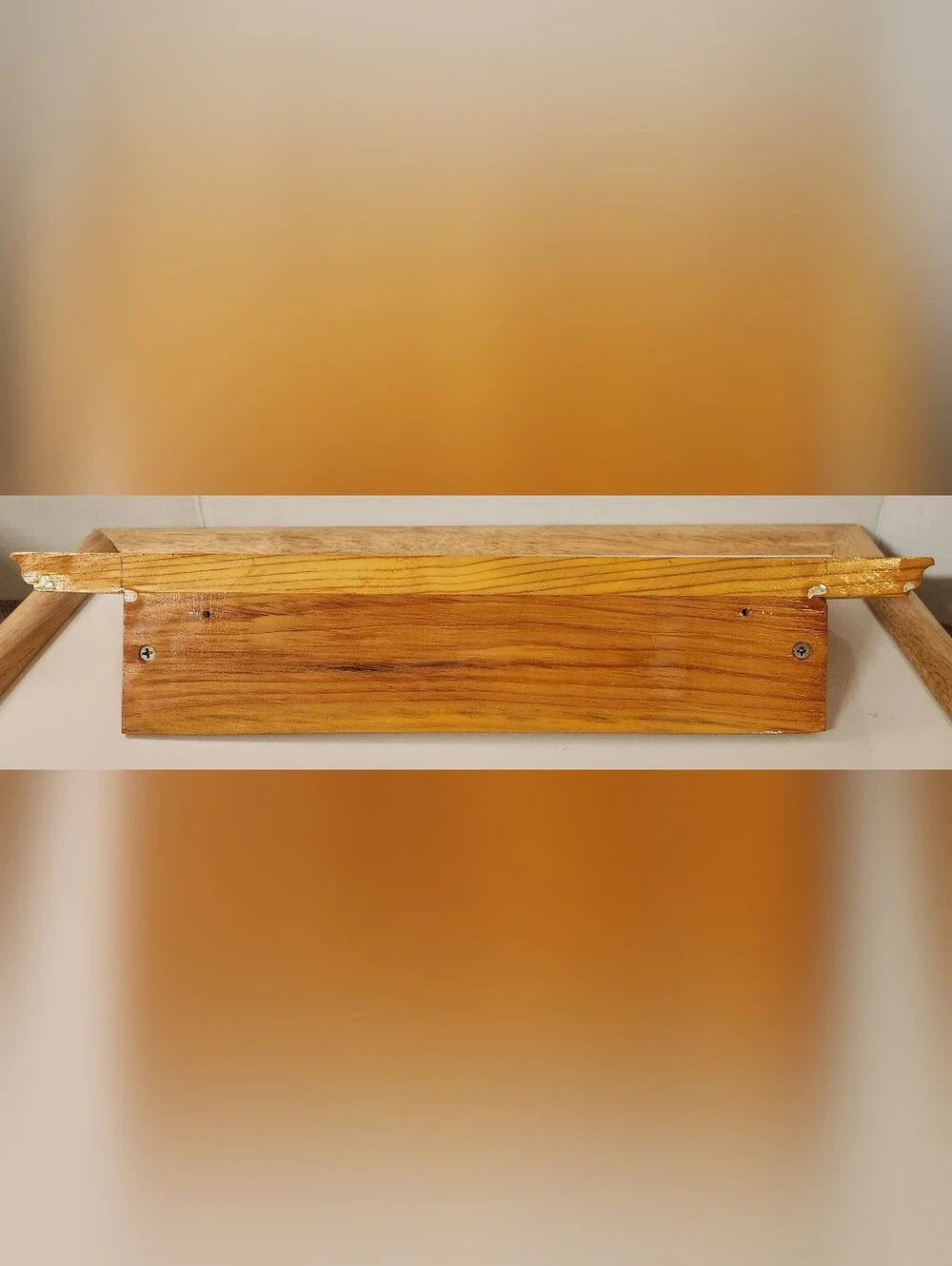 Vintage Solid Wood Floating Ledge Shelf 18” – Crown Molding Pine Wall Decor